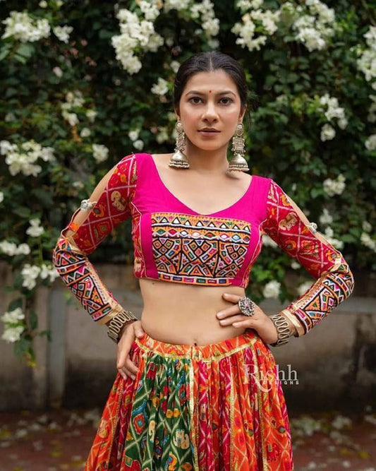 fency satin lehngha choli