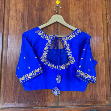 pure silk hand embroidery blouse