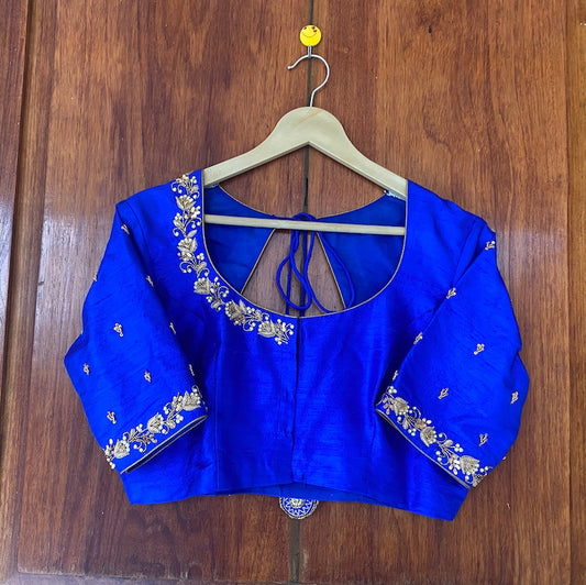 pure silk hand embroidery blouse