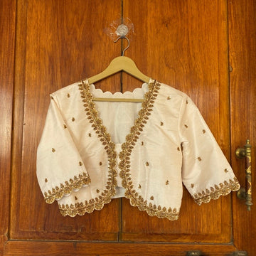cream embroidery blouse