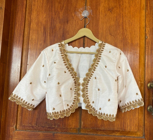 cream embroidery blouse