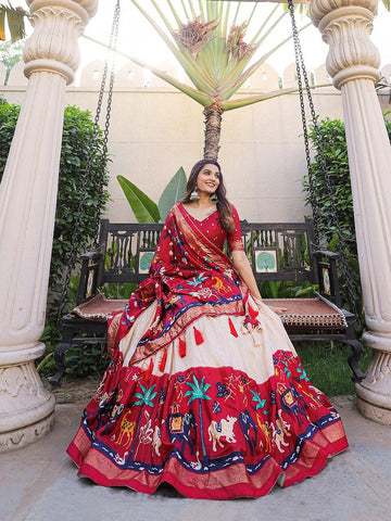 Digital Print fancy Patola Lehenga Choli In Heavy Dull Satin Fabrics