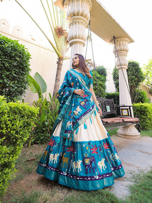 Digital Print fancy Patola Lehenga Choli In Heavy Dull Satin Fabrics