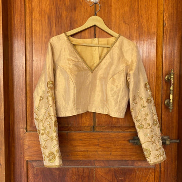 tissue silk zardosi blouse