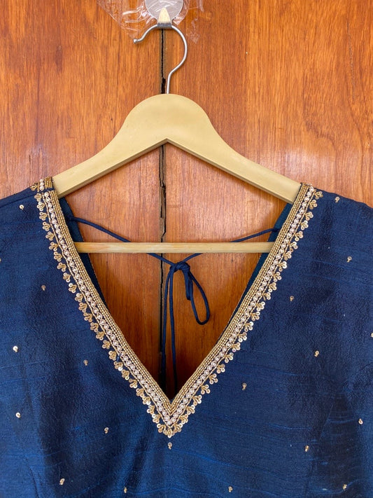 pure silk hand embroidery blouse
