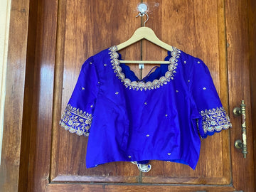 pure silk hand embroidery blouse