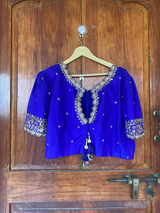 pure silk hand embroidery blouse
