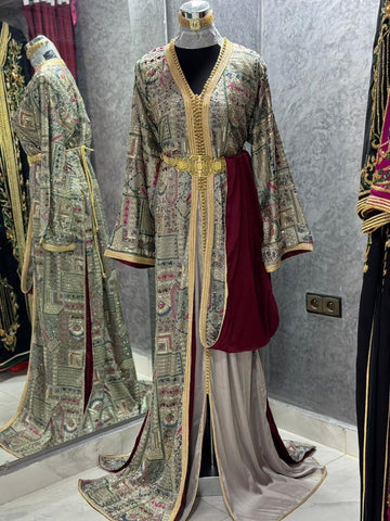 Moroccan Handmade Embroidered Kaftan