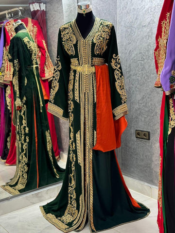 Green kaftan for Women
