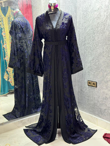 Moroccan Caftan Royal Black Dress