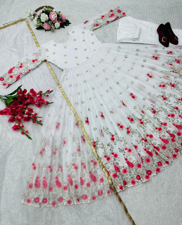 Embroidered, Polka Print, Embellished, Digital Print Semi Stitched Lehenga Choli