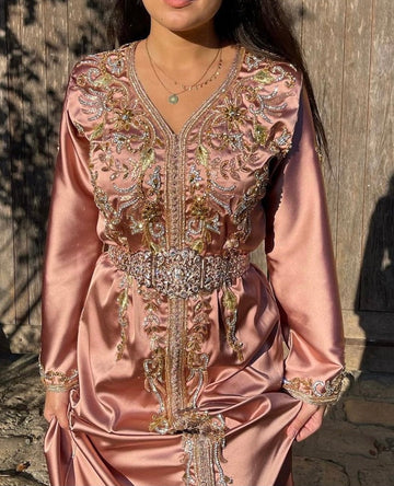 Moroccan Hand Beaded & Embroidered Kaftan