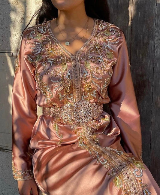 Moroccan Hand Beaded & Embroidered Kaftan
