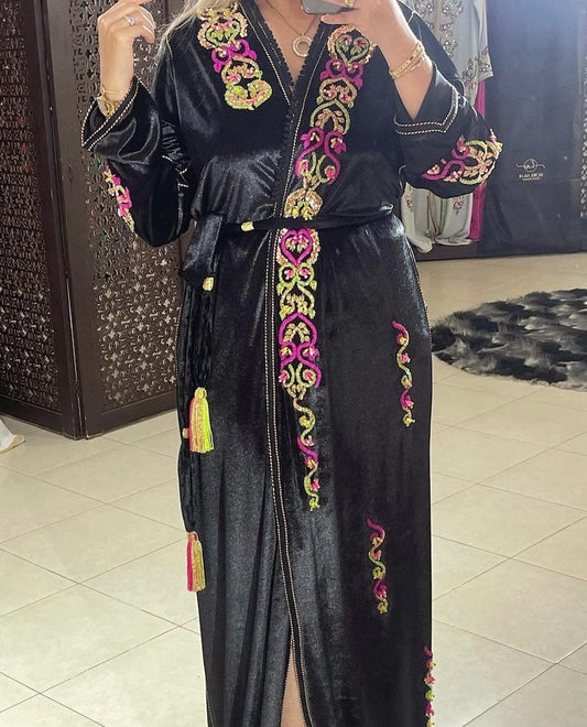Moroccan Luxury Hand Beaded Kaftan