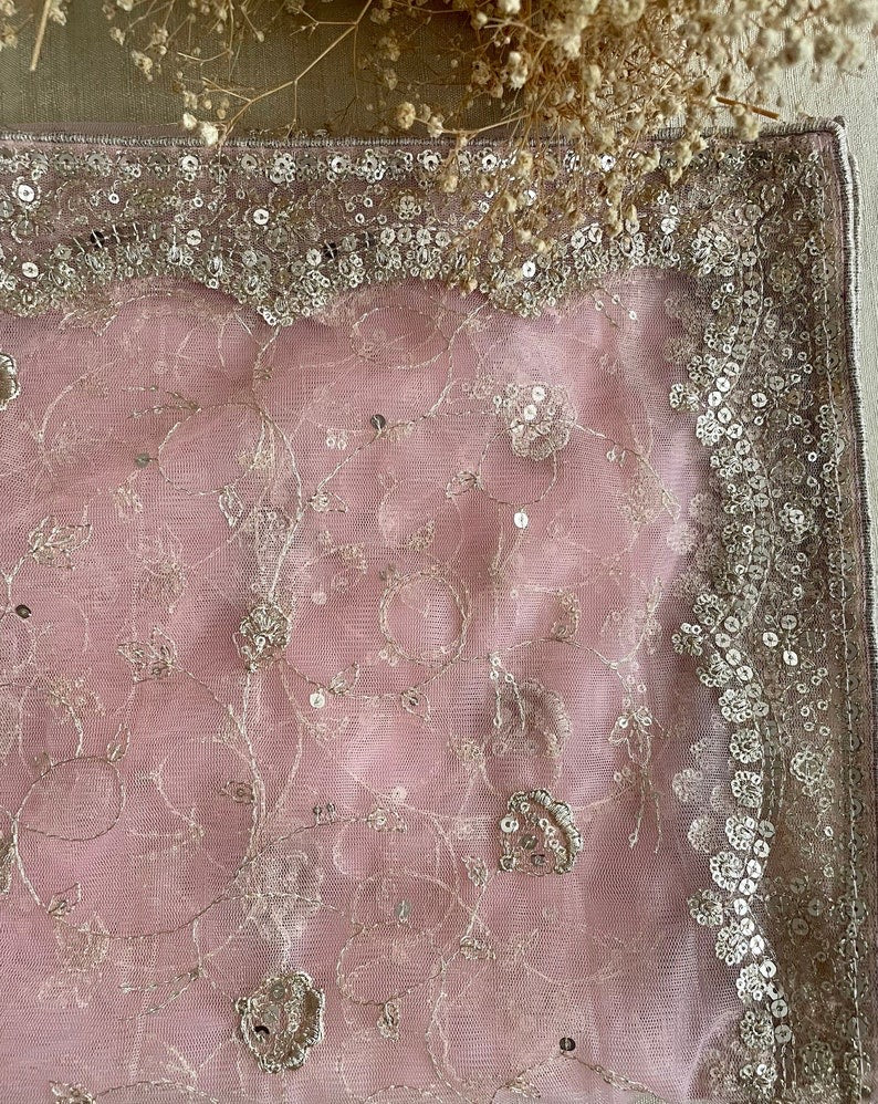 Pink Colour Net Duppattas