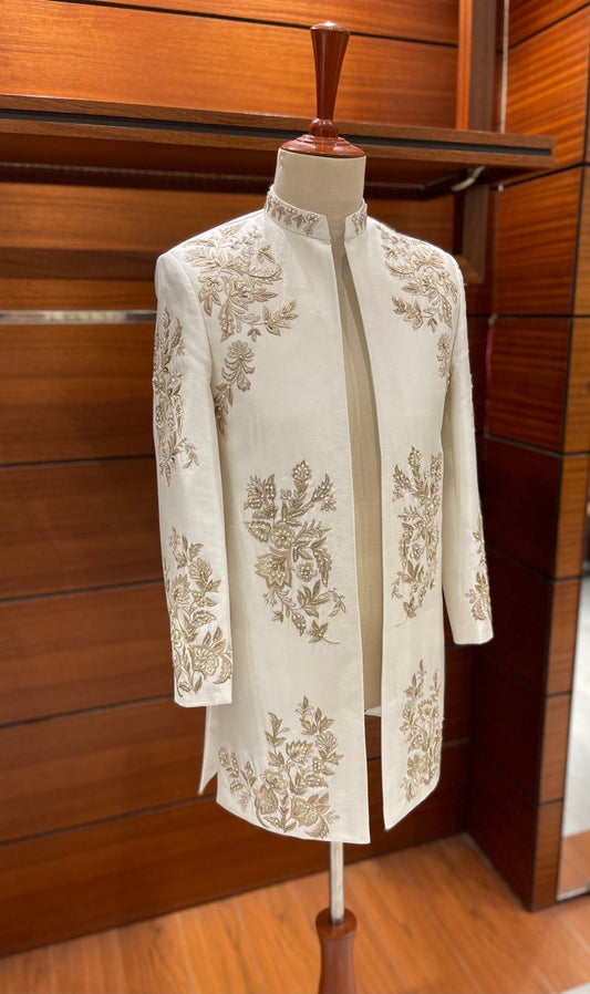 Handmade Embroidery sherwani for men,
