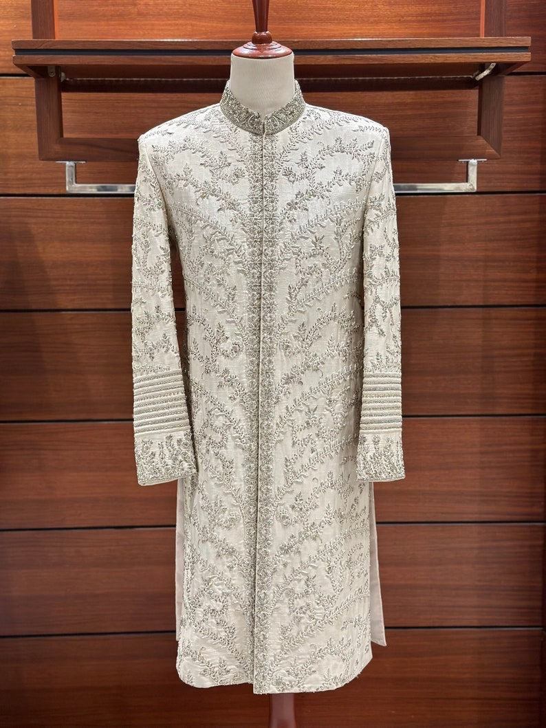 Royal White Sherwani for men