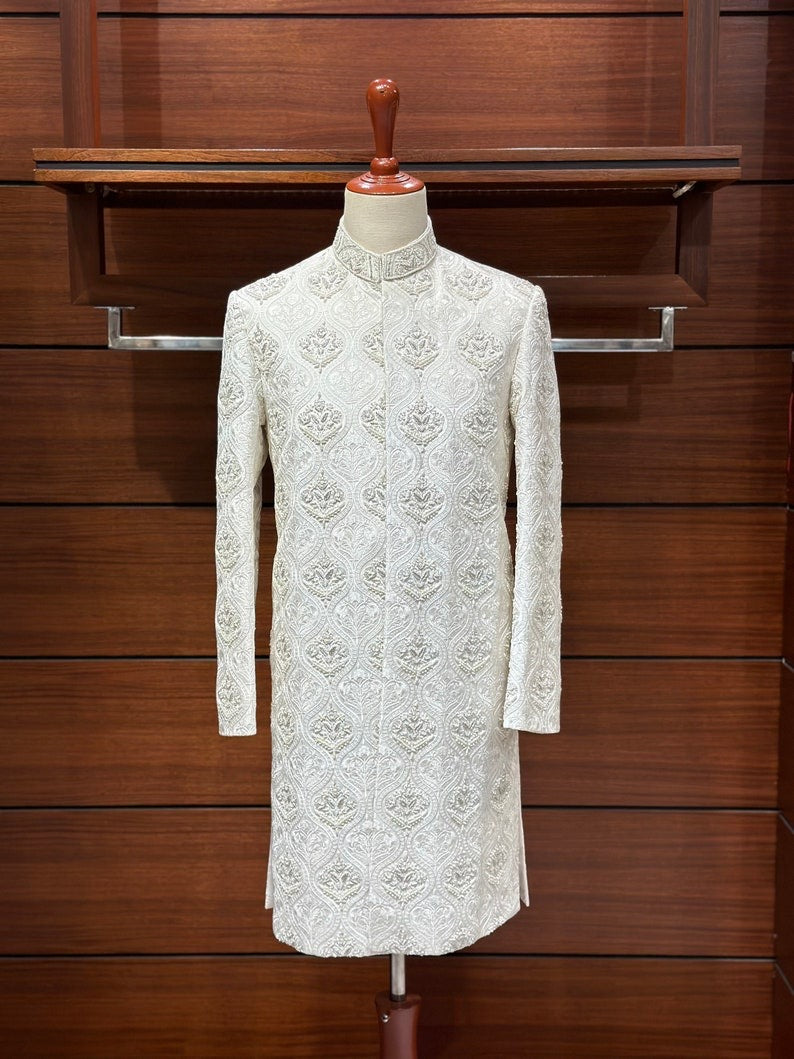 Royal White Sherwani for men