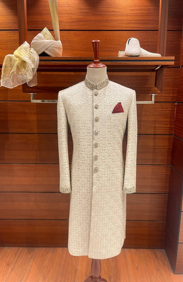 Exclusive Beige Sherwani for men