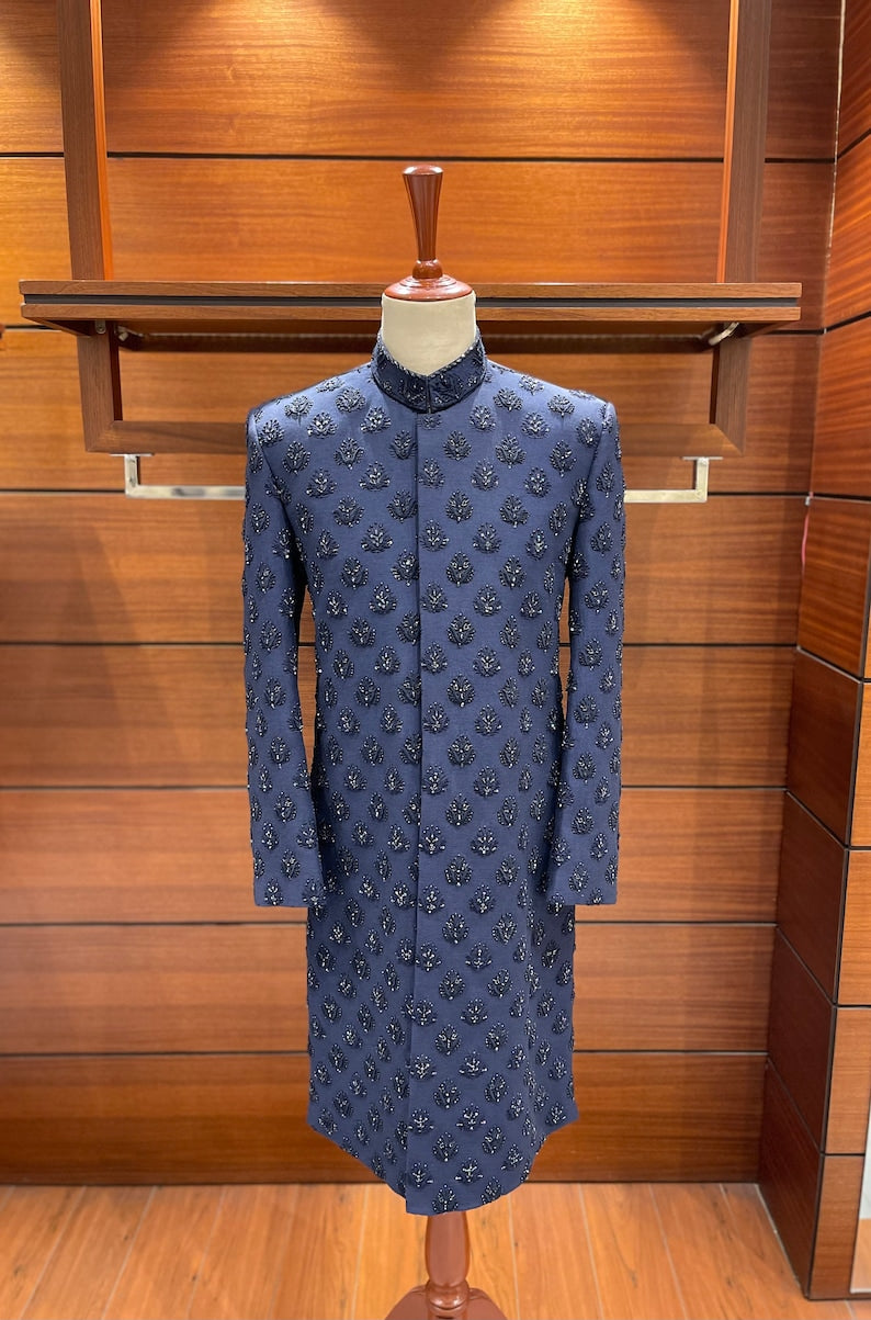 Supreme Navy Blue Sherwani for men