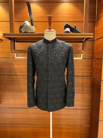 Classic black Prince coat for men