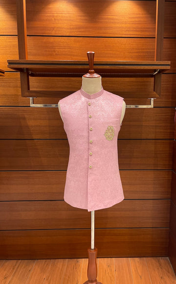 Exquisite Pink Waistcoat for men