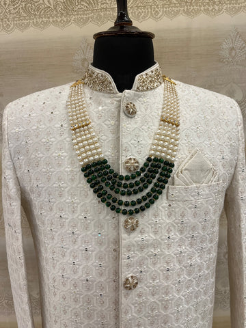 designer ethnic Indian groom sherwani handwork