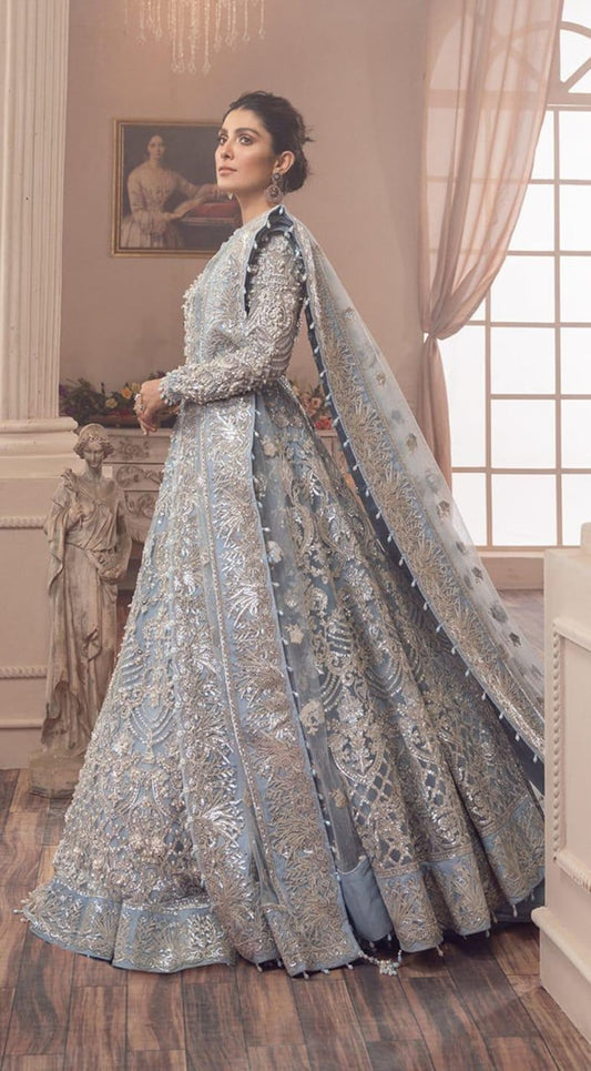 Floral Print Georgette Stitched Anarkali Gown