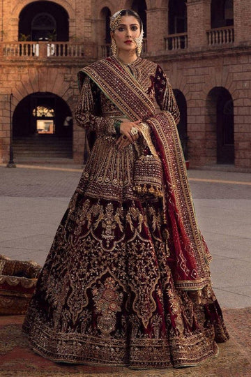 maroon kalidar organza peshwas multi-hued golds