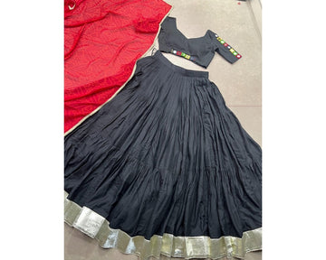 Embroidey Zari Work Lehenga For Women With Blouse Piece And Dupatta