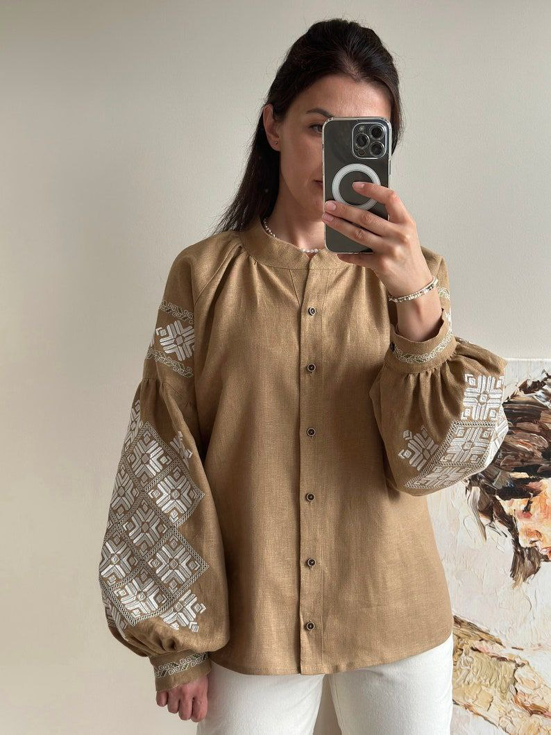 Embroidered bohemian blouse