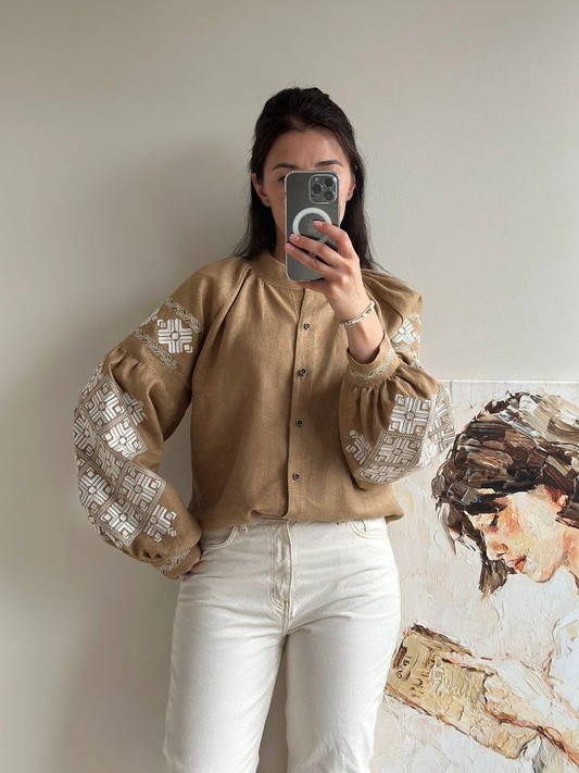 Embroidered bohemian blouse