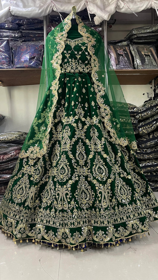heavy sequins and intricate zari embroidery Lehenga Choli