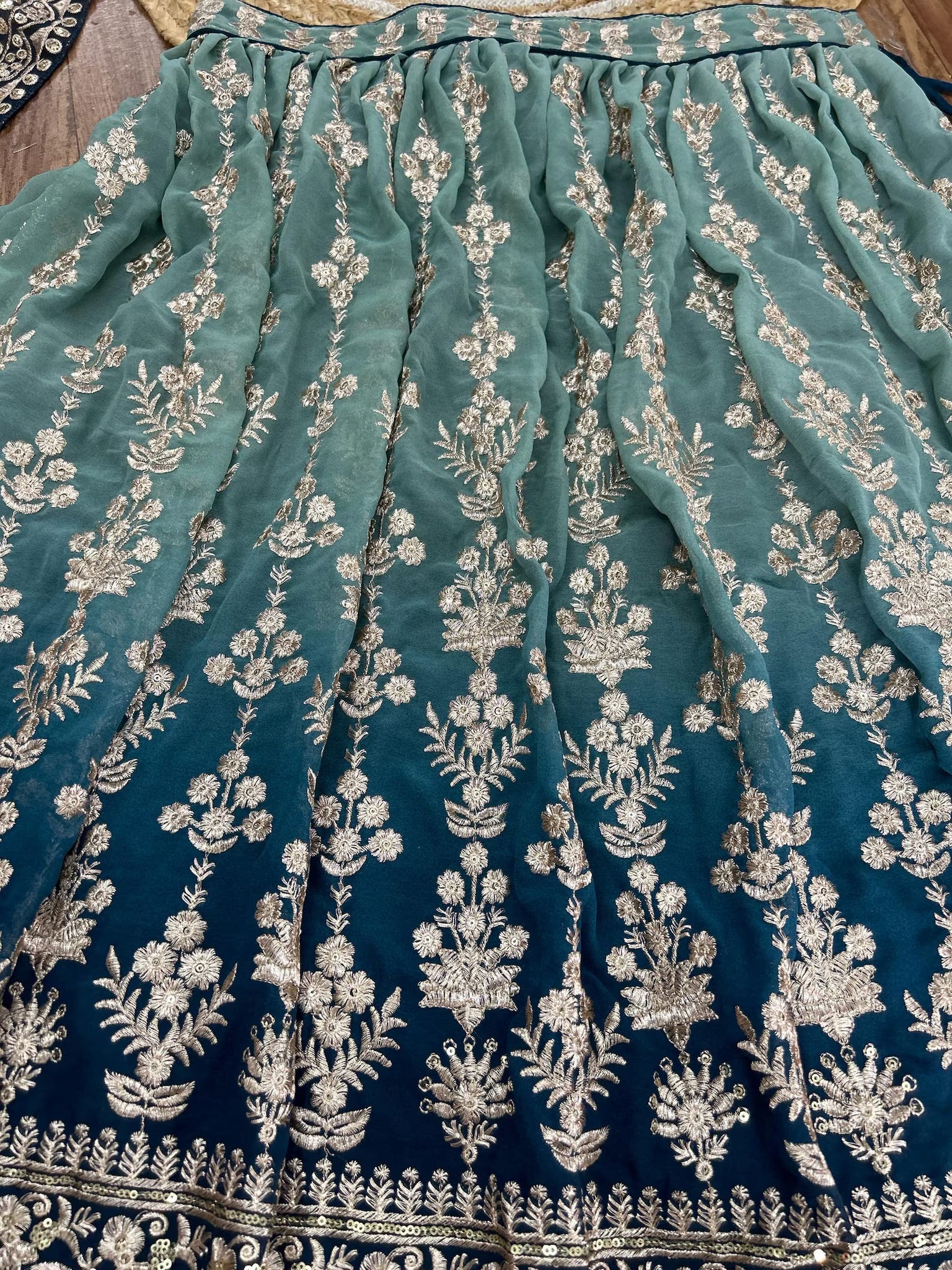 Premium Faux Blooming adorned with heavy sequins and intricate zari embroidery  Lehenga Choli